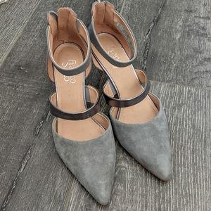 Franco Sarto Davey Leather D'Orsay Heels sz 7